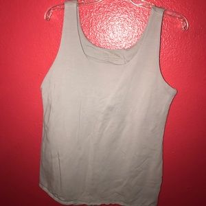 Comfy grey tank top bra insole included